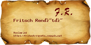 Fritsch Renátó névjegykártya